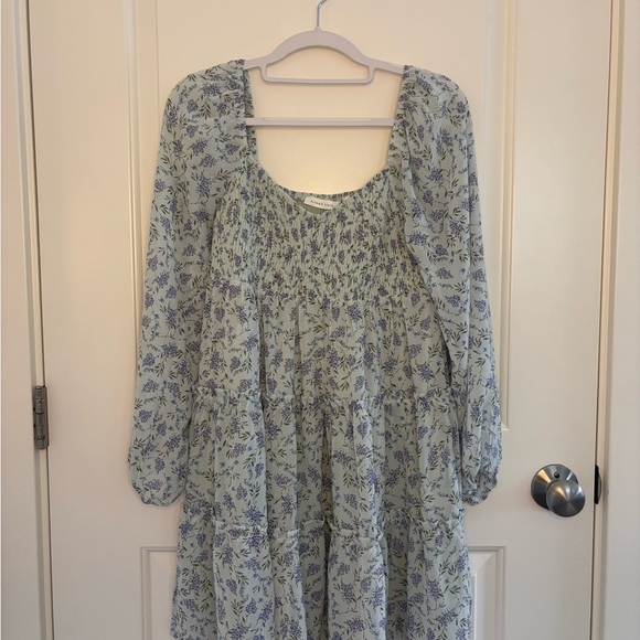 Altar'd State Blue and Purple Floral Dress - Picture 1 of 5